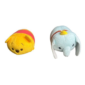Disney "Tsum Tsum" Mini Plush Character Toy Winnie‎ the Pooh and Dumbo 3”